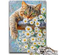 Jigsaw Puzzles for Adults Daisy And Cat for Age 14+ Challenging To Complete But Fun And Humorous Great Gifts And Toys 50x75cm