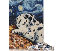 Jigsaw Puzzles for Adults Dalmatian Puppy Sleeping 500 Pieces Jigsaw Puzzles Wooden Creative Jigsaw Puzzle for Adults Family Educational Game for Adult & Teenagers 500pcs (52x38cm)