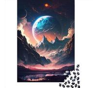 Jigsaw Puzzles For Adults Dawn of Planet Landscape Wooden Puzzle 1000 Piece Creative Rectangular Jigsaw Brain Teasers Game 1000pcs (75x50cm)