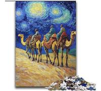 Jigsaw Puzzles for Adults Desert Caravan with Camels for Age 14+ Challenging To Complete But Fun And Humorous Great Gifts And Toys 70x100cm