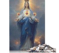 Jigsaw Puzzles for Adults Divine Grace in Heavenly Light 300 Pieces Jigsaw Puzzles Wooden Creative Jigsaw Puzzle for Adults Family Educational Game for Adult & Teenagers 300pcs (40x28cm)
