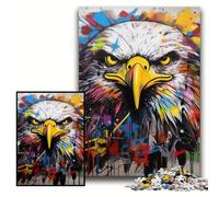 Jigsaw Puzzles for Adults Eagle Graffiti Puzzles for Adults 50x75 cm Family Fun Activity, Brain Challenge, for Teenager