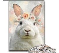Jigsaw Puzzles for Adults Easter Bunny,Help The Brain Exercise Addictive Toys to Cultivate Patience Gift For Birthdays 38x52cm