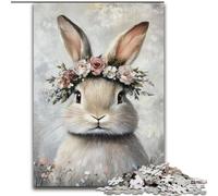Jigsaw Puzzles for Adults Easter Bunny,Help The Brain Exercise Addictive Toys to Cultivate Patience Gift For Birthdays 38x26cm