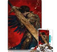 Jigsaw Puzzles for Adults Fantasy Angel Knight 1000 Pieces for Adults,Stress Reliever Staycation Kill Time Home Decoration Toys (size 75x50cm)
