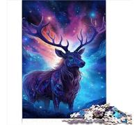 Jigsaw Puzzles for Adults Fantasy Animal Deer Jigsaw Puzzle Adult Wooden Jigsaw Puzzle for Adults and Children 12 Years old and up educational puzzle (50x75cm)