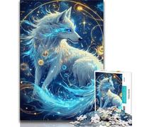 Jigsaw Puzzles for Adults Fantasy Animal White Wolf Puzzles for Teenagers,learning Educational Is Ideal As A Gift for The Whole Family 26x38cm