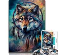 Jigsaw Puzzles for Adults Fantasy Wolf 1000 Piece Puzzle,Toys Educational Games Stress Relieving Unique Birthday And Gifts 26x38cm
