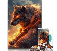 Jigsaw Puzzles for Adults Fantasy Wolf Portrait 1000 Piece Puzzle,Learning Educational Toys Family Games Gifts for Friends And Family (size 38x26cm)
