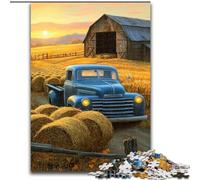 Jigsaw Puzzles for Adults Farm Car, Challenging Game And Family Play with Fully Interlocking Randomly Shaped Pieces (Size50x75cm)