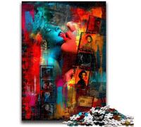 Jigsaw Puzzles for Adults Film Collage Challenging To Complete But Fun And Humorous Unique Home Decor And Gifts 50x75cm