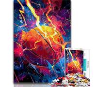 Jigsaw Puzzles for Adults Flame Basketball 1000 Piece Jigsaw,Challenging Family Activity Games DIY Toy for Home Wall Decor Gifts 26x38cm