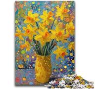 Jigsaw Puzzles for Adults Flowers in A Vase Painting Teenager Puzzles,Challenging Family Activity Games DIY Toy for Home Wall Decor Gifts (75x50cm)