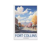 Jigsaw Puzzles for Adults，Fort Collins Colorado Puzzles Micro Pieces Challenging Difficult Puzzles Christmas Birthday Gift Game Toys 70x100cm