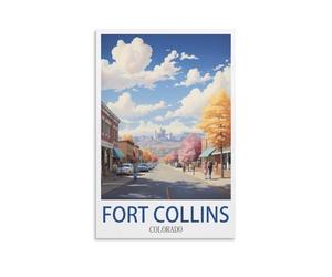Jigsaw Puzzles for Adults，Fort Collins Colorado Puzzles Micro Pieces Challenging Difficult Puzzles Christmas Birthday Gift Game Toys 70x100cm