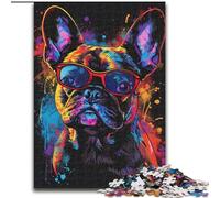 Jigsaw Puzzles for Adults French Bulldog Dog Art Puzzles for Adults size 50x75cm Ideal for Lover, Perfect Christmas, New Year, Valentine's Gift