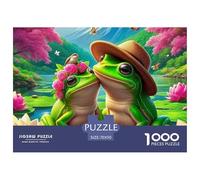 Jigsaw Puzzles for Adults Frog 1000 Pieces Educational Games Frog in The Pond Home Decoration Gifts for Men for Both Adults And Children 70x50cm