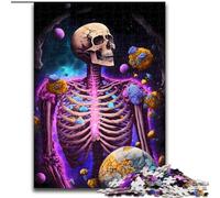 Jigsaw Puzzles for Adults Galactic Skeletal Bloom, Challenging Game And Family Play with Fully Interlocking Randomly Shaped Pieces (Size50x75cm)