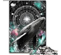 Jigsaw Puzzles for Adults Galaxy Whale Challenging Puzzles 26X38CM Relax & Challenge, Colorful Home Decor Art, for Friends