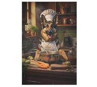 Jigsaw Puzzles for Adults German Shepherd 1000 Piece Jigsaw Puzzle Suitable for Adults And Children over 12 Years Old Wooden Puzzles Great Gift for Adults (78×53cm)