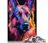 Jigsaw Puzzles for Adults German Shepherd 1000 Piece Jigsaw Puzzle Wooden Puzzle for Kids Age 12 Years Up Great Gift for Adults Size : 75x50cm