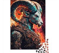 Jigsaw Puzzles For Adults Goat Warrior Wooden Puzzle 1000 Piece Creative Rectangular Jigsaw Brain Teasers Game 1000pcs (75x50cm)