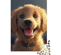 Jigsaw Puzzles For Adults Golden Retriever Paper Puzzle 1000 Piece Creative Rectangular Jigsaw Brain Teasers Game 1000pcs (38x26cm)