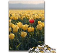 Jigsaw Puzzles for Adults Golden Tulips Adult Jigsaw,Family Game Stress Reliever Difficult Challenge Suitable for Couples (75x50cm)