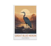 Jigsaw Puzzles for Adults，Great Blue Heron California Puzzles Micro Pieces Challenging Difficult Puzzles Christmas Birthday Gift Game Toys 70x100cm