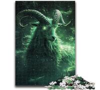 Jigsaw Puzzles for Adults Green Goat Adult Jigsaw,Family Game Stress Reliever Difficult Challenge Suitable for Couples (75x50cm)
