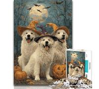Jigsaw Puzzles for Adults Halloween Animals Puzzles for Teenagers,learning Educational Is Ideal As A Gift for The Whole Family 26x38cm