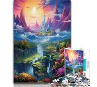 Jigsaw Puzzles for Adults Heaven Landscape Fantasy Colors 1000 Pieces for Adults,Stress Reliever Staycation Kill Time Home Decoration Toys (size 75x50cm)