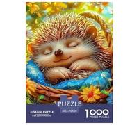 Jigsaw Puzzles for Adults Hedgehog 1000 Piece Jigsaw Challenge Toy Cute Animal Theme Decoration Puzzle Ladies' Gifts for Both Adults And Children 70x50cm/1000pcs