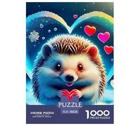 Jigsaw Puzzles for Adults Hedgehog 1000 Pieces Puzzle Games Cute Animal Theme Decoration Puzzle Ladies' Gifts for Both Adults And Children 38x26cm/1000pcs