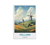 Jigsaw Puzzles for Adults，Holland Europe Posters Paper Jigsaw Puzzle 1000 Pieces Adult Toys Decompression Game 38x26cm