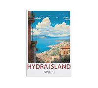 Jigsaw Puzzles for Adults，Hydra Island Greece Puzzles Micro Pieces Challenging Difficult Puzzles Christmas Birthday Gift Game Toys 26x38cm