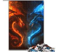 Jigsaw Puzzles for Adults Ice And Fire Dragon, Educational Toys for Is Ideal As A Gift for The Whole Family for And 14 Years Old (Size 50x75cm)