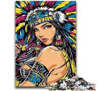 Jigsaw Puzzles for Adults Indian Princess Teenager Puzzles,Challenging Family Activity Games DIY Toy for Home Wall Decor Gifts (75x50cm)