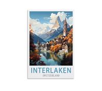 Jigsaw Puzzles for Adults，Interlaken Switzerland Posters Challenging Puzzles for Family Game Night, Home Décor 70x100CM