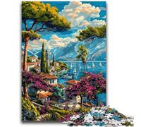 Jigsaw Puzzles for Adults Italian Cityscape Teenager Puzzles,Challenging Family Activity Games DIY Toy for Home Wall Decor Gifts (38x26cm)