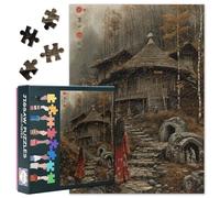 Jigsaw Puzzles for Adults, Japanese Evil Spirit 1000 Piece Jigsaw Puzzle, Shrine Puzzles, Adults Puzzle Finished Size 50x70cm