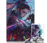 Jigsaw Puzzles for Adults Japanese Female Ninja Warrior,Help The Brain Exercise Addictive Toys to Cultivate Patience Gift For Birthdays 38x26cm