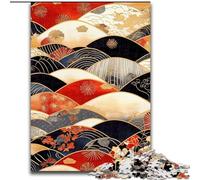 Jigsaw Puzzles for Adults Japanese Pattern, Family Game Stress Reliever Difficult Challenge A Work of Art for Ages 14+ (Size 26x38cm)