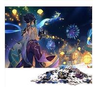 jigsaw puzzles for adults Jigsaw Puzzles for Adults 1000 Genshin Impact Xiao Wood Puzzle for Adults Kids 12+ Great Gift for Adults Size: 50x75cm