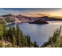 Jigsaw puzzles for adults kids 200 Pieces Jigsaw Puzzles Challenging Game, Island, Crater, Oregon, Crater Lake 35x25CM