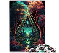 Jigsaw Puzzles for Adults Kids Psychedelic 1000 piece jigsaw puzzles Wooden Jigsaw Puzzle Suitable for adults and children 12 and up Difficult Hard Jigsaw Puzzles for Women Men Size: 50x75cm