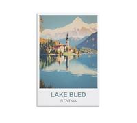 Jigsaw Puzzles for Adults，Lake Bled Slovenia Posters Puzzles for Adults, Challenging Puzzles, Puzzle Game for The Whole for Women,Gifts for Men, 70x50CM