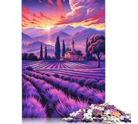 Jigsaw Puzzles for Adults Lavender Fields in Provence, France16 尺寸 Piece Jigsaw Puzzle Wooden Puzzles for Adults & Kids Age 12 Up for Adults Gifts 1000pcs (75x50cm)