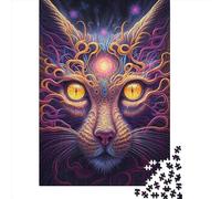 Jigsaw Puzzles For Adults Lynx Adorable Wooden Puzzle 1000 Piece Creative Rectangular Jigsaw Brain Teasers Game 1000pcs (75x50cm)