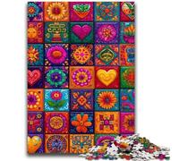 Jigsaw Puzzles for Adults Mandala Flower Collage Teenager Puzzles,Challenging Family Activity Games DIY Toy for Home Wall Decor Gifts (75x50cm)